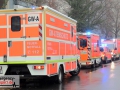 Kellerbrand in einem Mehrfamilienhaus - Treppenhaus stark verrau