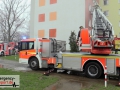 Kellerbrand in einem Mehrfamilienhaus - Treppenhaus stark verrau