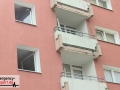 Kellerbrand in einem Mehrfamilienhaus - Treppenhaus stark verrau