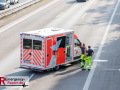 VU A1 Köln, FR Koblenz, kurz vor dem AK K-Nord, 3 PKW, 1 LKW, 1 Krad, 4 Verletzte, 1 Hund tot