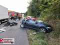 VU A1 Köln, FR Koblenz, kurz vor dem AK K-Nord, 3 PKW, 1 LKW, 1 Krad, 4 Verletzte, 1 Hund tot