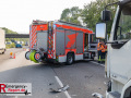 VU A1 Köln, FR Koblenz, kurz vor dem AK K-Nord, 3 PKW, 1 LKW, 1 Krad, 4 Verletzte, 1 Hund tot