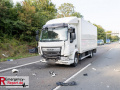 VU A1 Köln, FR Koblenz, kurz vor dem AK K-Nord, 3 PKW, 1 LKW, 1 Krad, 4 Verletzte, 1 Hund tot