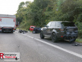 VU A1 Köln, FR Koblenz, kurz vor dem AK K-Nord, 3 PKW, 1 LKW, 1 Krad, 4 Verletzte, 1 Hund tot