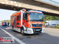 VU A1 Köln, FR Koblenz, kurz vor dem AK K-Nord, 3 PKW, 1 LKW, 1 Krad, 4 Verletzte, 1 Hund tot