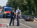 20.09.2024_Neuss_VU_PKW_KRAD_Rettungshubschrauber im Einsatz_1x_Schwerverletzt