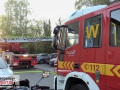 Balkonbrand im 1. OG eines Mehrfamilienhauses - Feuerwehr verhin