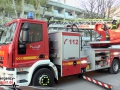 Balkonbrand im 1. OG eines Mehrfamilienhauses - Feuerwehr verhin
