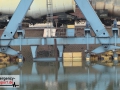Aktuelle Bilder vom Rhein-Hochwasser - Überflutete Krananlagen i