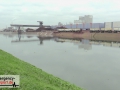 Aktuelle Bilder vom Rhein-Hochwasser - Überflutete Krananlagen i